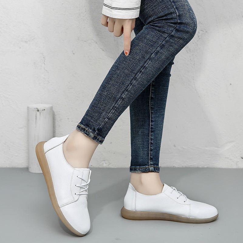 Chaussures Décontractées Simples À Lacets Pour Femmes 35-41