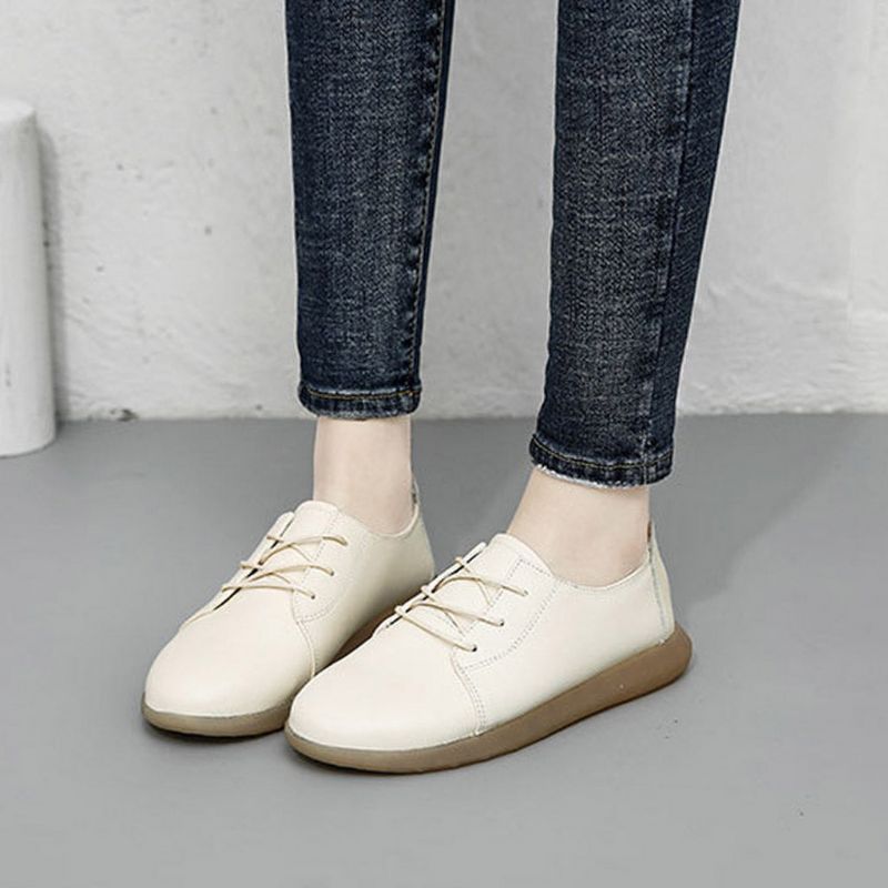 Chaussures Décontractées Simples À Lacets Pour Femmes 35-41