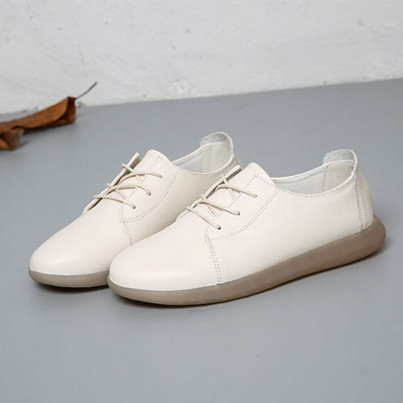 Chaussures Décontractées Simples À Lacets Pour Femmes 35-41