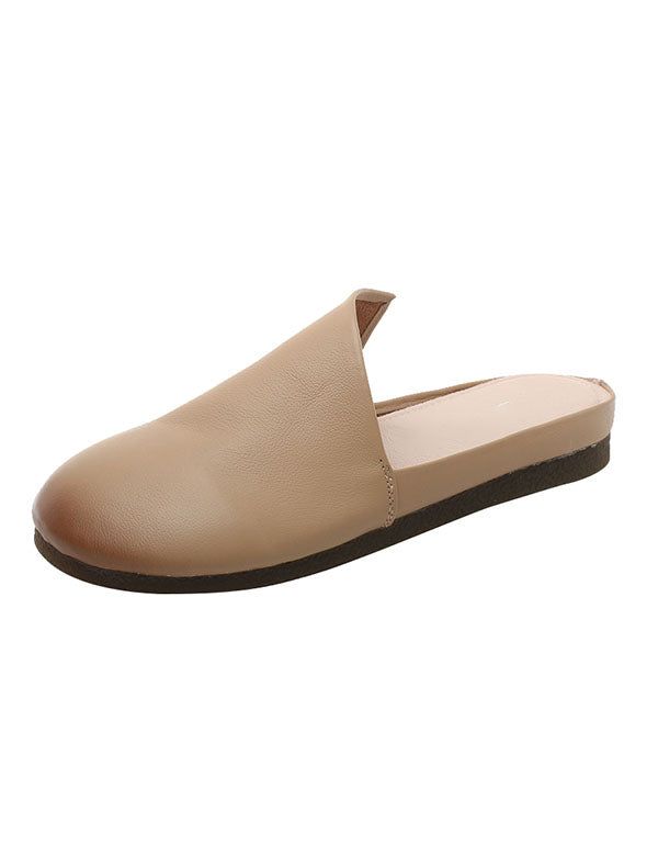 Tendon De Vache Pantoufles En Cuir Confortables 41-43