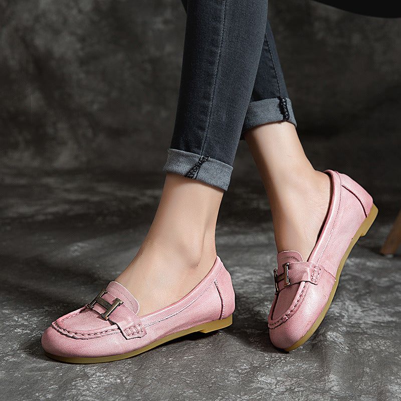 Cadeau Chaussures Printemps Eté Flat Handmade Women Flats\/rose