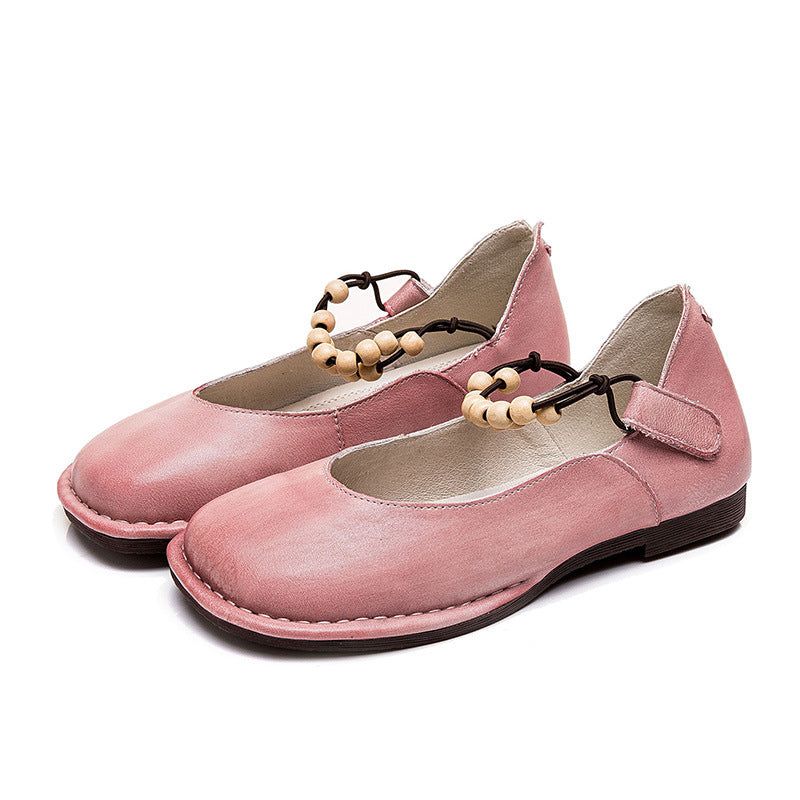 Cadeau Chaussures Spring Handmade Women's Pink Flats