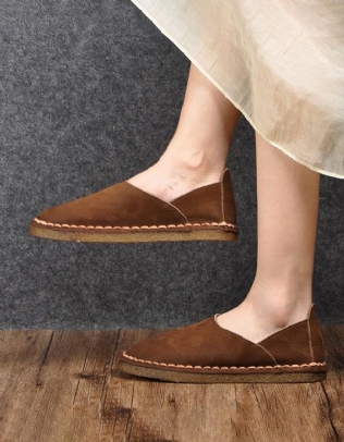 Chaussures En Cuir Faites À La Main Pour Femmes