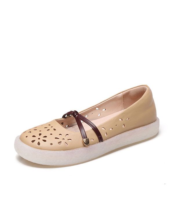 Chaussures D'infirmière En Cuir Soft Bottom Casual Flats