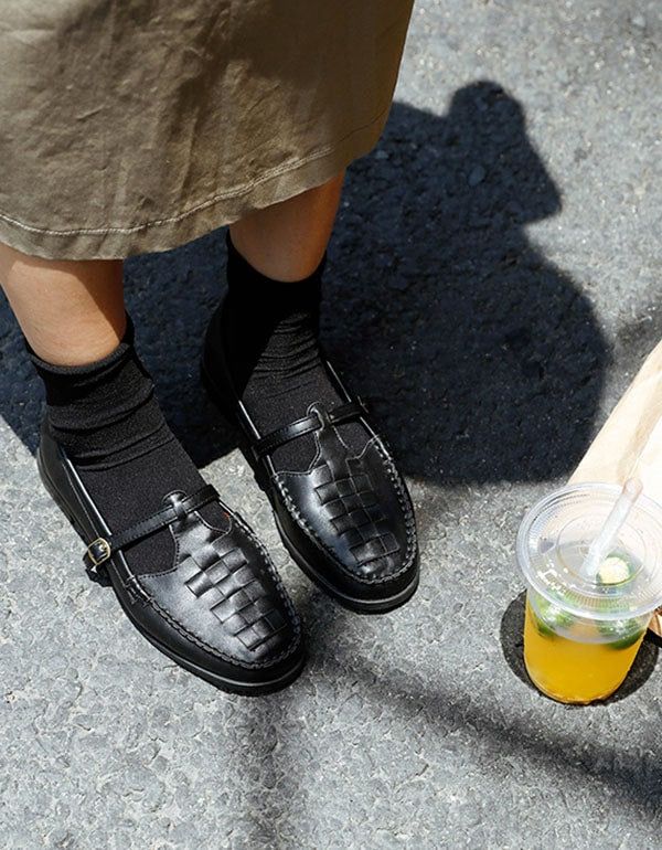 Chaussures Mary Jane Tissées À Bride En T Pour Femmes