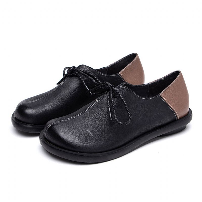 Chaussures Plates En Cuir Confortables Et Décontractées | Chaussures Cadeaux