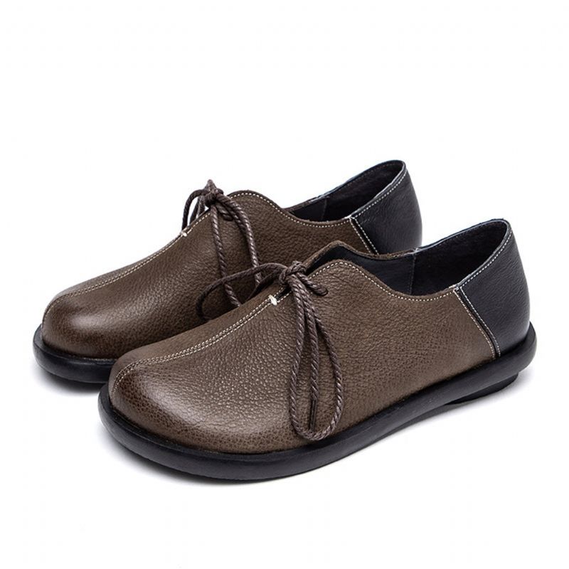 Chaussures Plates En Cuir Confortables Et Décontractées | Chaussures Cadeaux