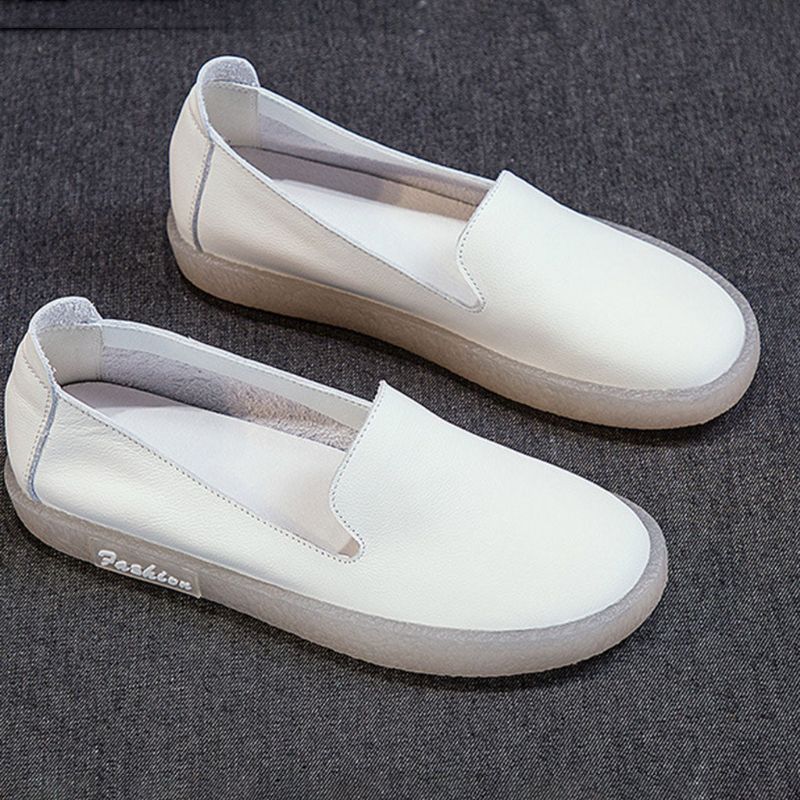 Chaussures Plates Décontractées Pour Femmes - Blanc | 35-41