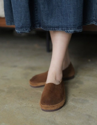 Chaussures Plates À Enfiler Rétro En Cuir Confortables Pour Femmes