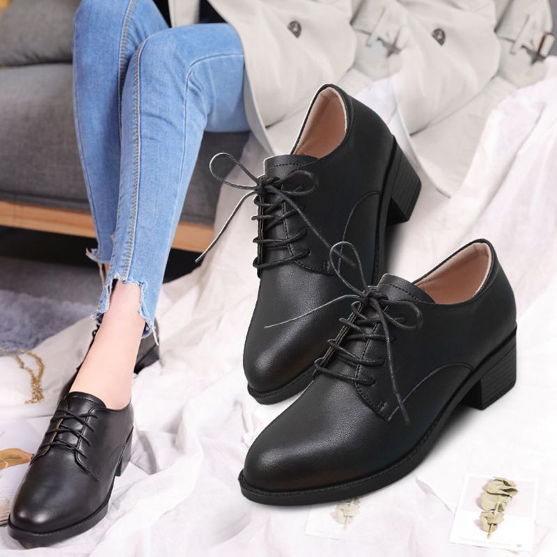 Chaussures Plates Rétro En Cuir De Style Britannique | Chaussures Cadeaux