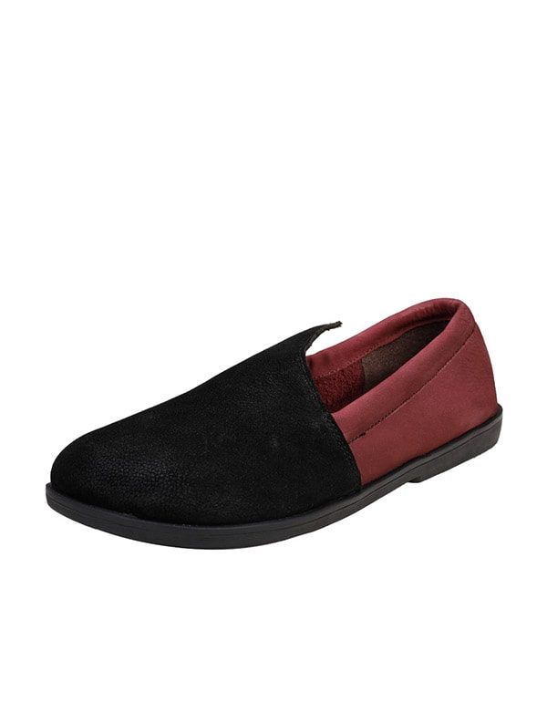 Comfort Retro Leather Suede Flats Pour Femmes