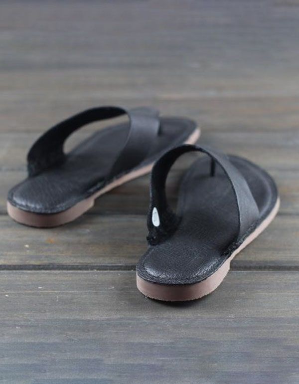 Flip-flops Pantoufles D'été En Cuir Faites À La Main