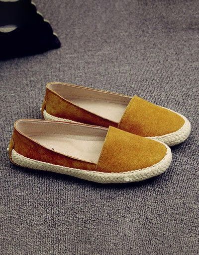 Mocassins Plats Simples Et Confortables Faits À La Main