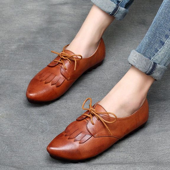 Spring Handsome Pointed Soft British Style Flats | Chaussures Cadeaux