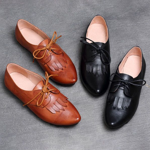 Spring Handsome Pointed Soft British Style Flats | Chaussures Cadeaux