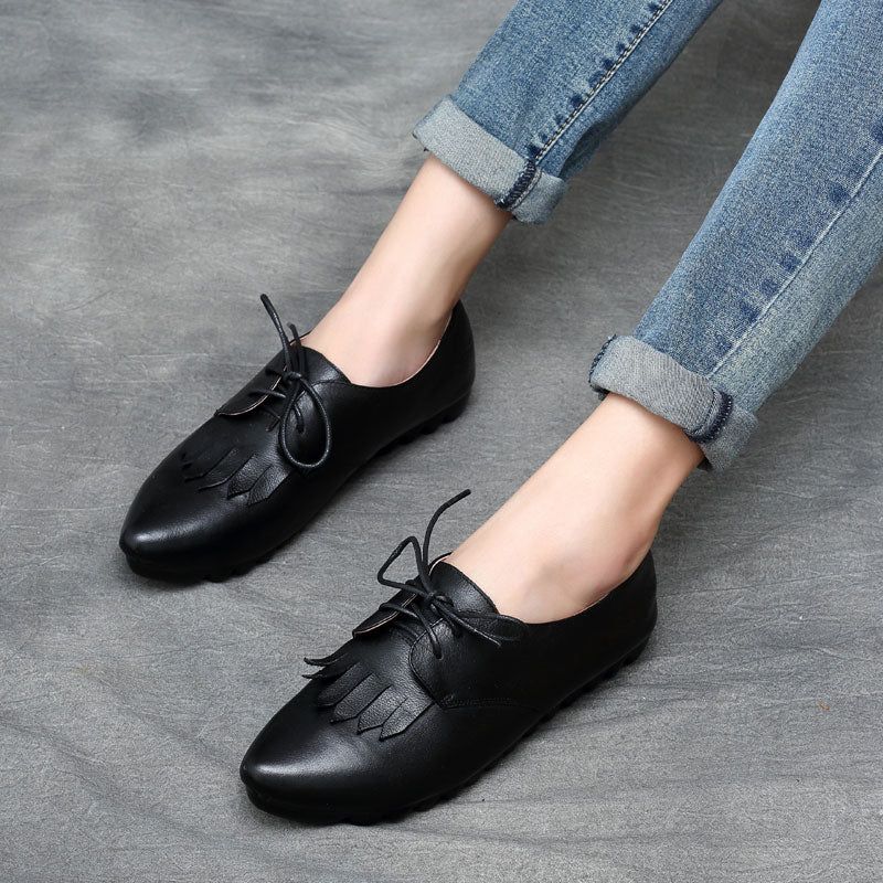 Spring Handsome Pointed Soft British Style Flats | Chaussures Cadeaux