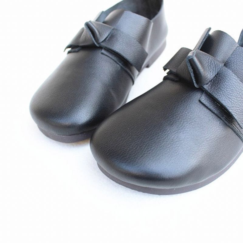 Spring Leather Bowknot Cute Flats 35-41