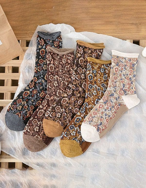 3 Paires De Chaussettes En Coton Med Tube Automne Hiver