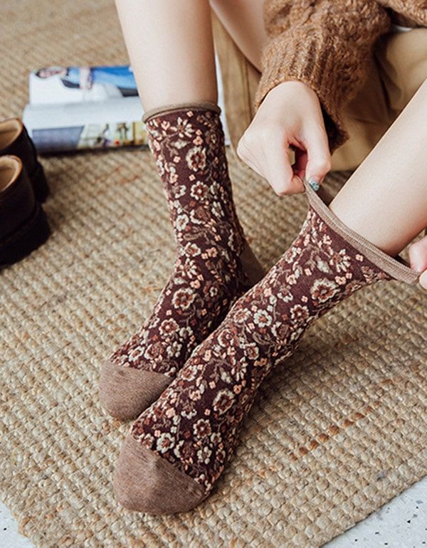 3 Paires De Chaussettes En Coton Med Tube Automne Hiver