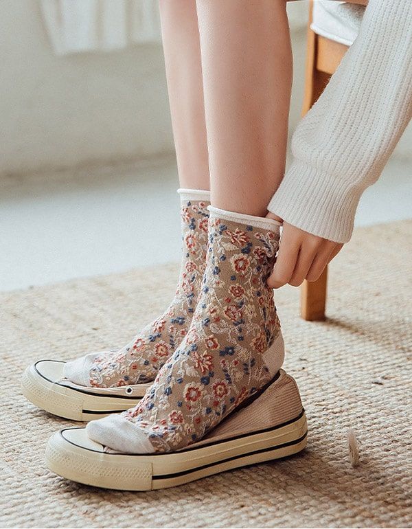 3 Paires De Chaussettes En Coton Med Tube Automne Hiver