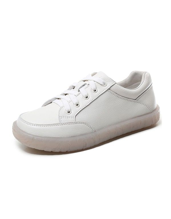 Baskets Décontractées Polyvalentes En Cuir Souple Pour Femme