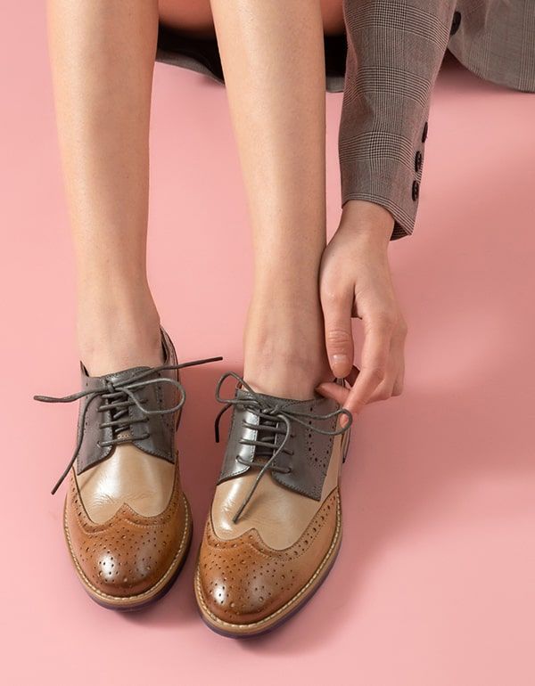 Brock British Vintage Oxford Chaussures Pour Femmes