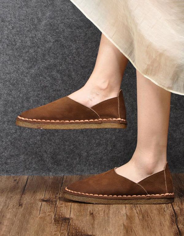 Chaussures En Cuir Faites À La Main Pour Femmes