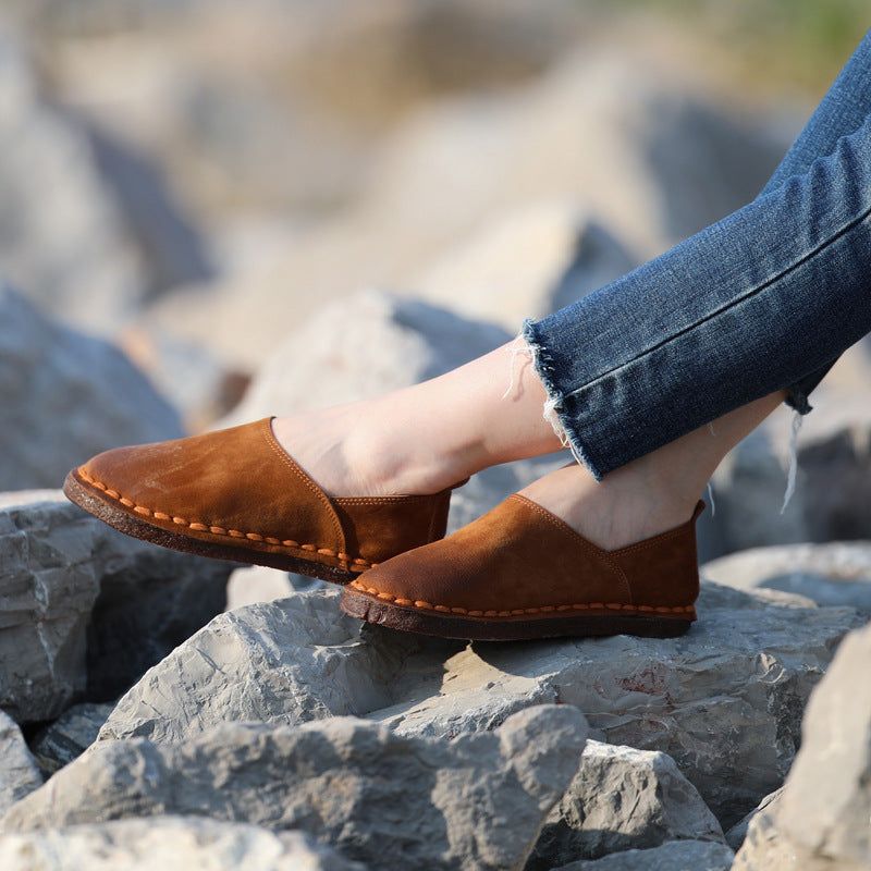 Chaussures En Cuir Faites À La Main Pour Femmes