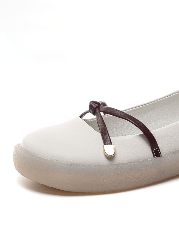 Chaussures D'infirmière En Cuir Soft Bottom Casual Flats