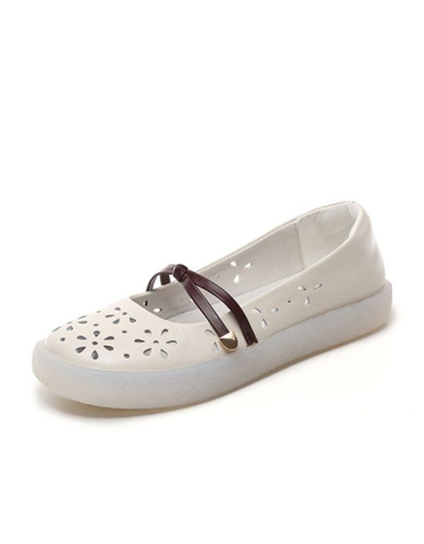 Chaussures D'infirmière En Cuir Soft Bottom Casual Flats