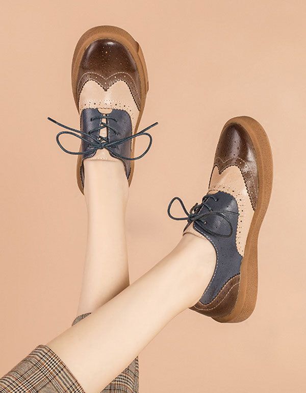 Chaussures Oxford Brock En Cuir Véritable Pour Femme