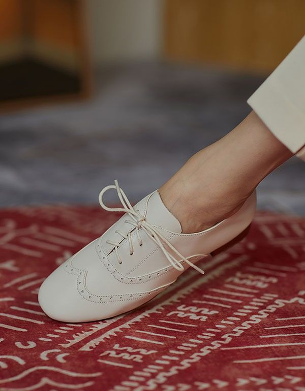 Chaussures Oxford En Cuir Souple De Style Britannique Pour Femmes