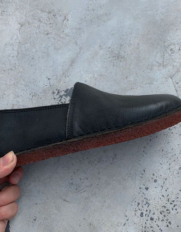 Chaussures Plates Rétro En Cuir Faites À La Main Pour Hommes