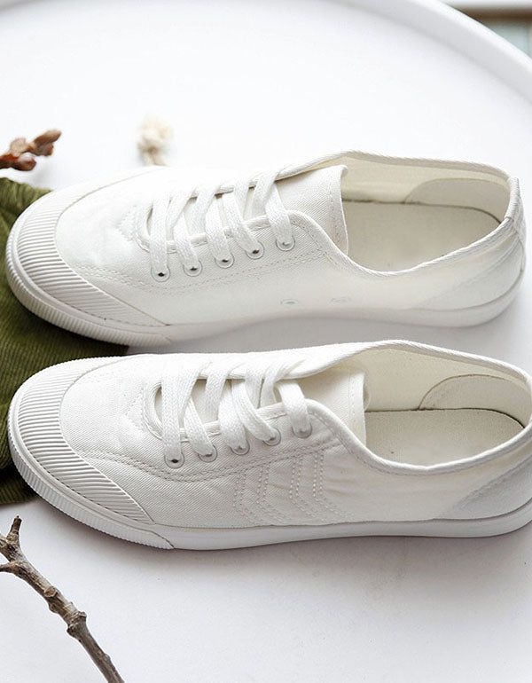 Été Printemps Toile Marche Chaussures Décontractées Blanc 41-44