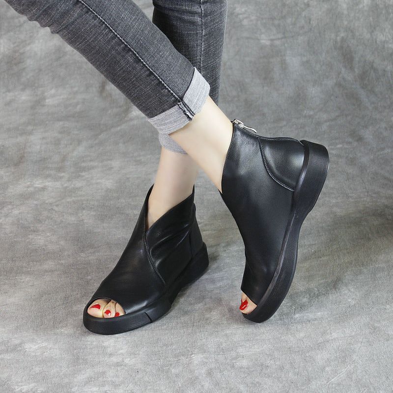 Roman Fish Toe Sandales Pour Femmes Noir