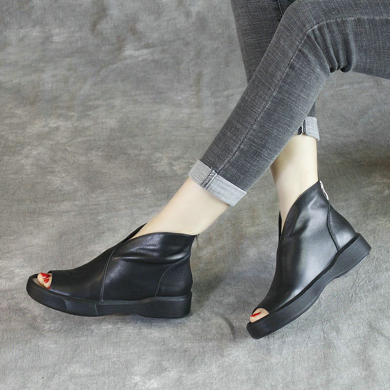 Roman Fish Toe Sandales Pour Femmes Noir