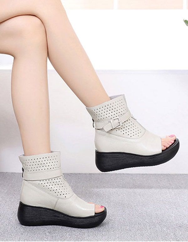 Slip Toe Platform Bottes D'été Sandales