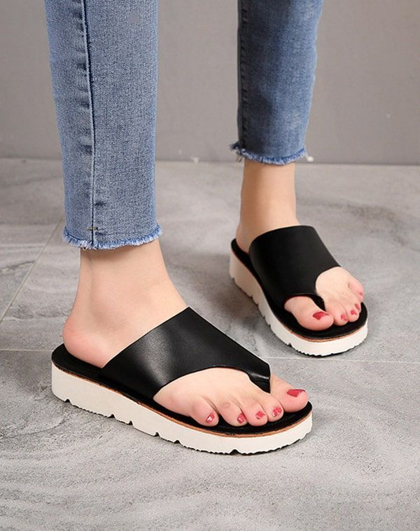 Tongs Tendance En Cuir D'été