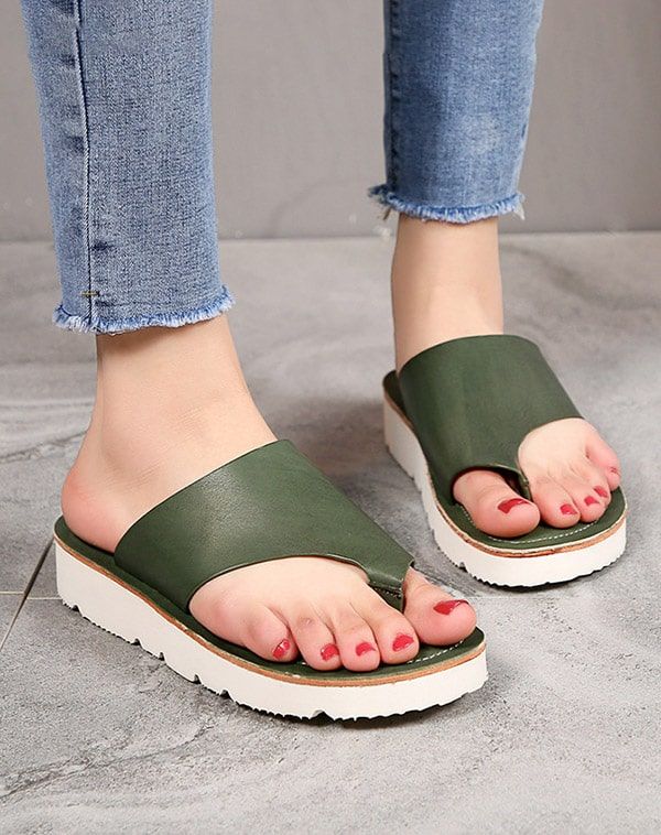 Tongs Tendance En Cuir D'été