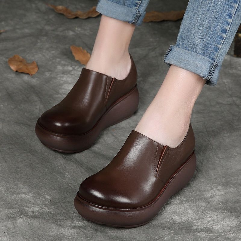 Wedge Simple Retro Chaussures Pour Femmes