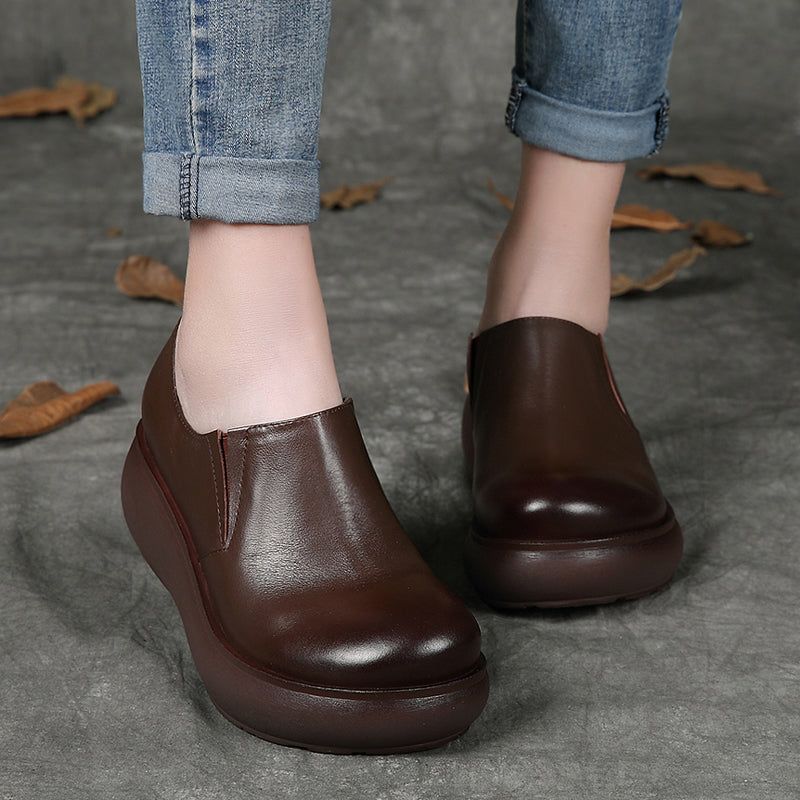 Wedge Simple Retro Chaussures Pour Femmes