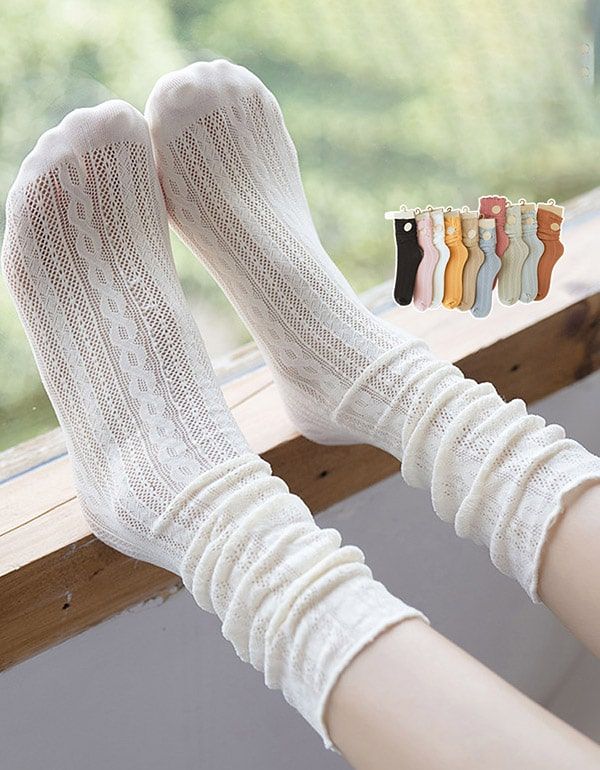 3 Paires De Chaussettes En Dentelle Pour Femmes Printemps-été