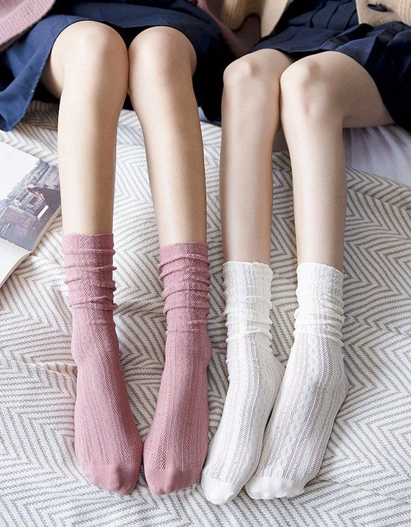 3 Paires De Chaussettes En Dentelle Pour Femmes Printemps-été