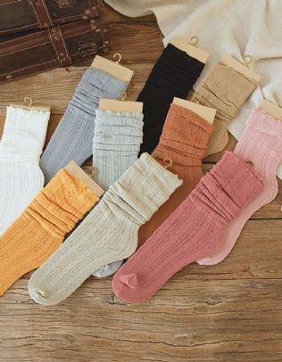 3 Paires De Chaussettes En Dentelle Pour Femmes Printemps-été