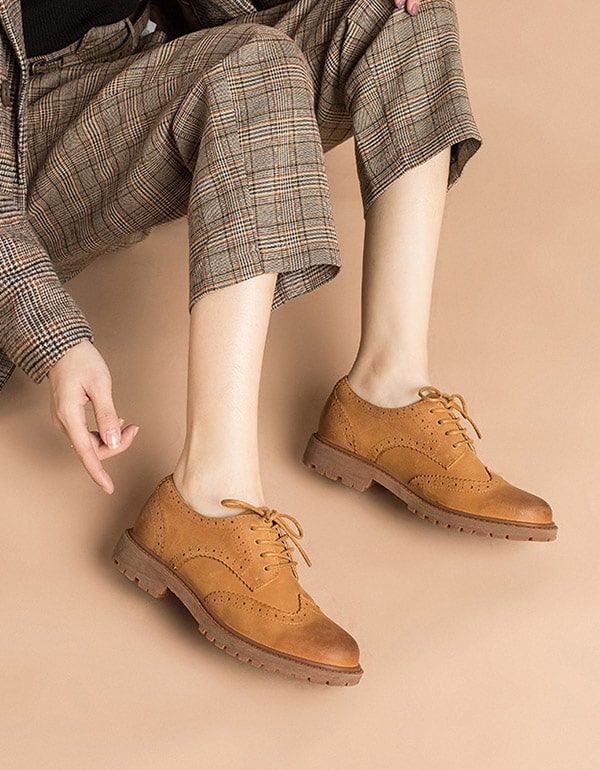 Brock Leather 2022 Printemps Automne British Oxford Shoes