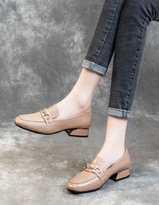 Chaussures Pour Femmes En Cuir Rétro Confortables De Printemps