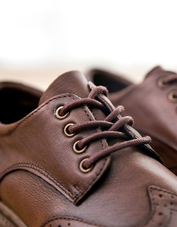 Chaussures Oxford À Talons Épais De Style Britannique En Cuir Véritable