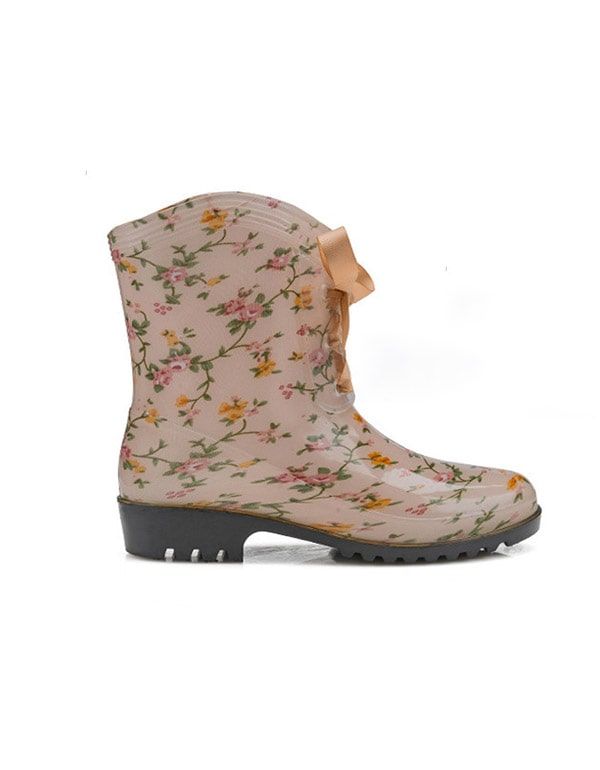 Bottes De Pluie Courtes À Lacets Pour Femmes