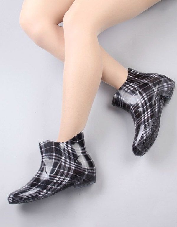 Bottes De Pluie Courtes Mignonnes Pour Femmes