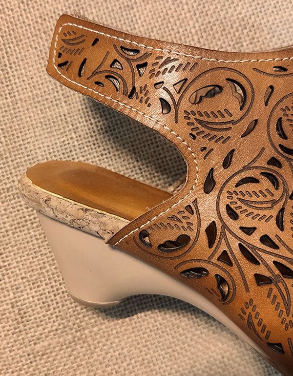 Summer Camel Retro Ethnic Shoes Talons Pointus 36-42